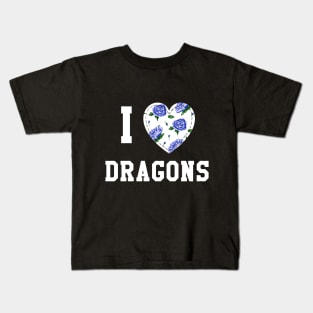 I heart Dragons (light ink) Kids T-Shirt
